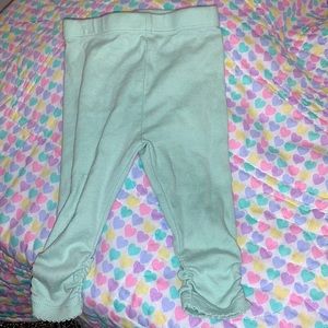 mint green 0-3 month leggings